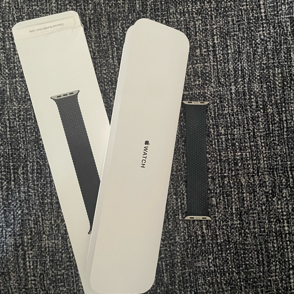 Apple Watch Braided Solo Loop Charcoal size 4 44mm